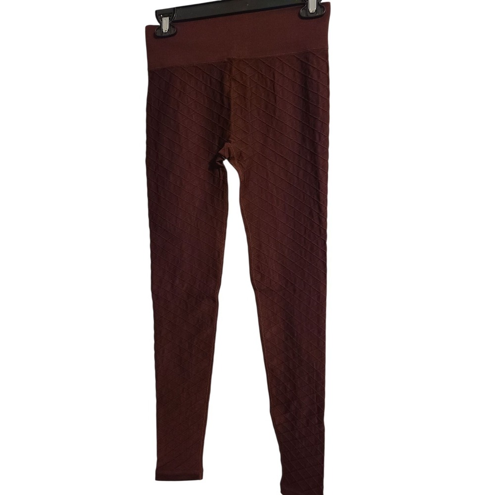 Aventura Womens Leggings S/M Textured Maroon